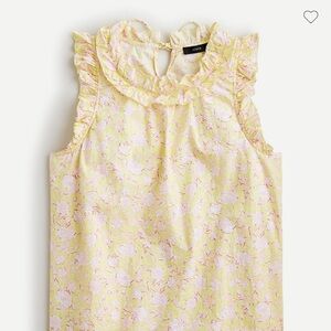 J.Crew Pastel Floral Ruffle Blouse